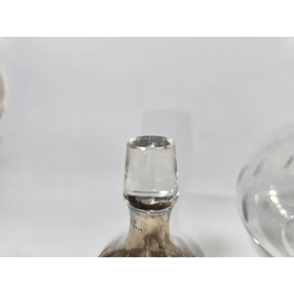 Antique Cut Crystal Decanter with Sterling Silver Stopper – Incredible Condition